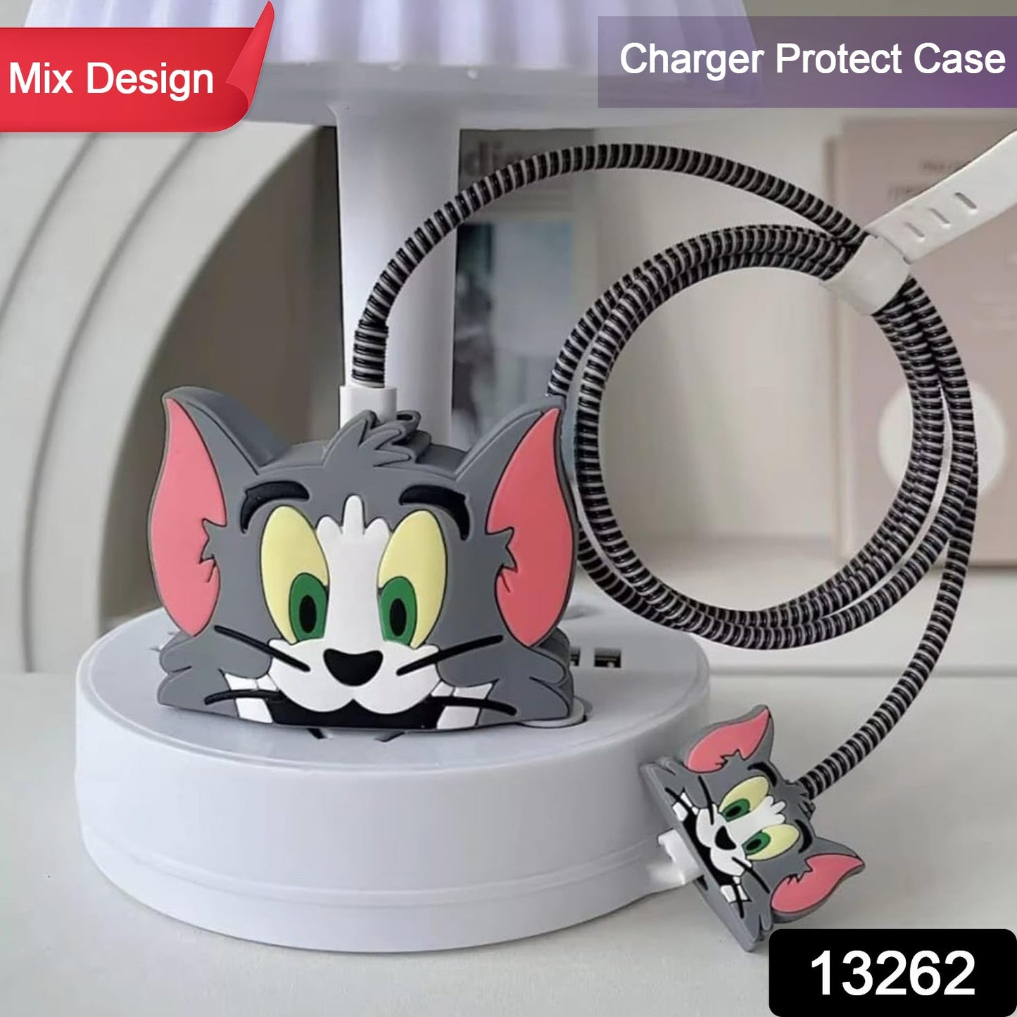Cartoon Character Silicon Charger Case Cover For Ip 18 - 20w (Mix Design 1 Pc) - Grandsell