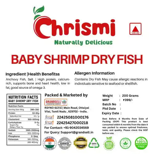 Premium sun-dried shrimps