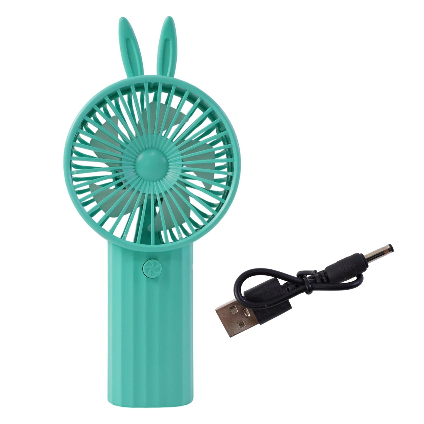 Cute Bunny Ear Design Portable Usb Rechargeable Mini Handheld Fan (1 Pc) - Grandsell