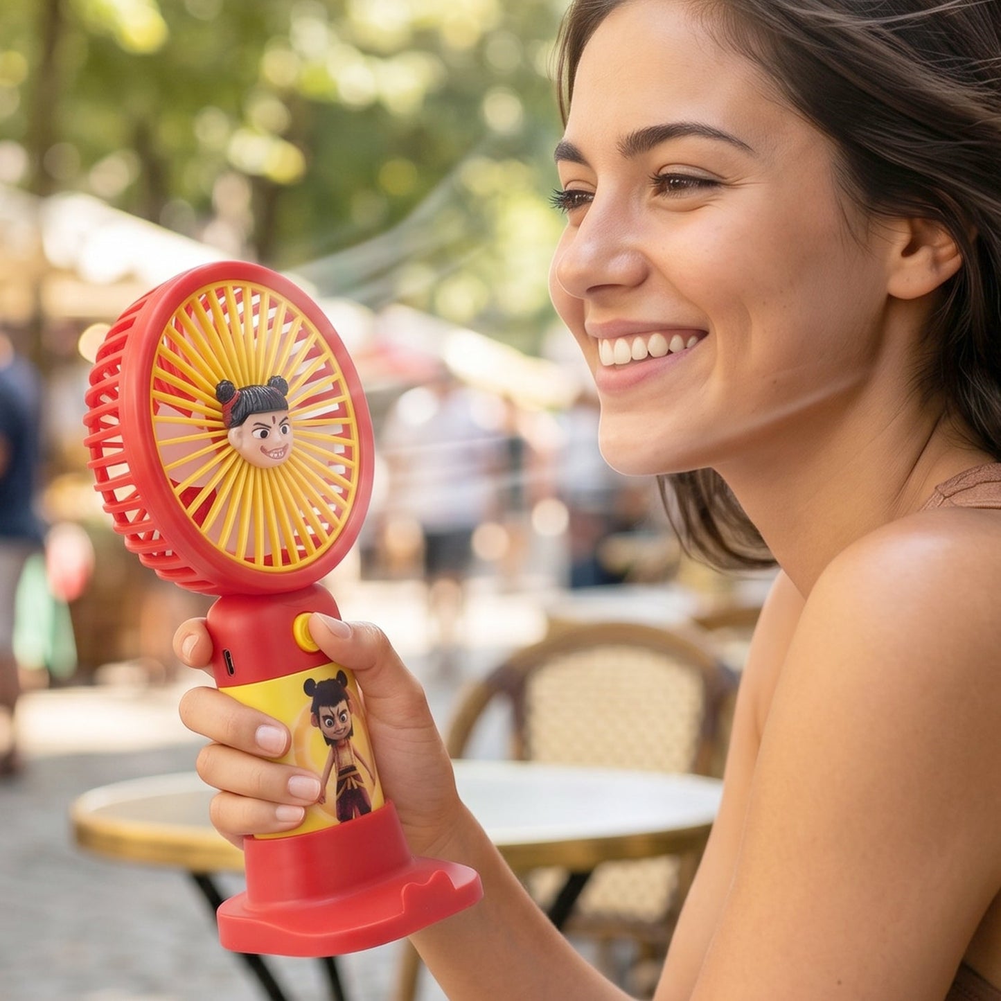 Cute Cartoon Character Portable Mini Fan (1 Pc) - Grandsell