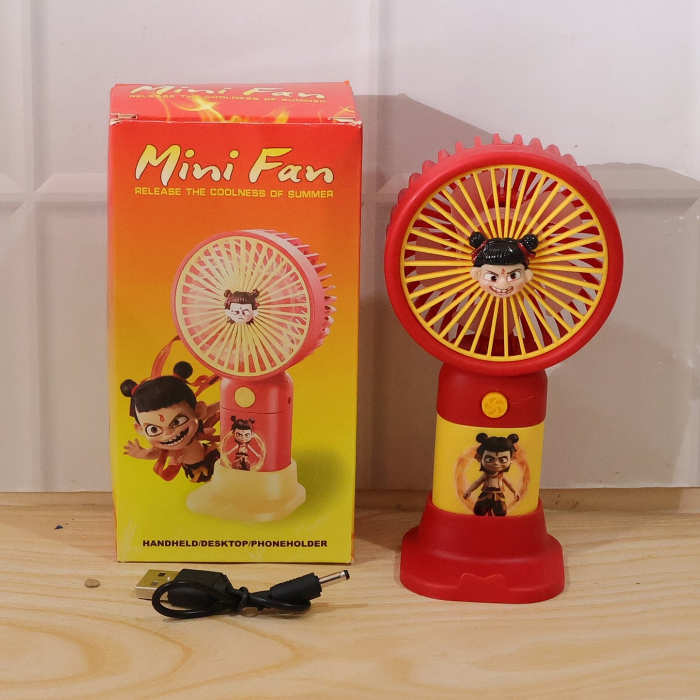 Cute Cartoon Character Portable Mini Fan (1 Pc) - Grandsell