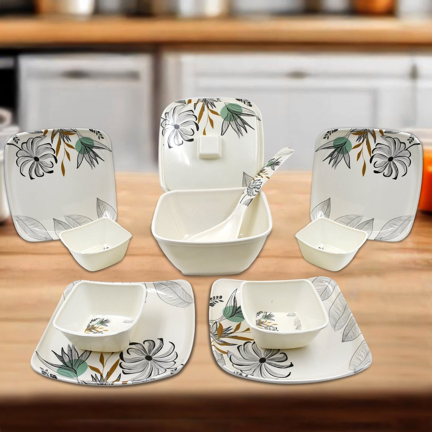 Divine Lunch Tableware Dinner Set (11 Pcs Set) - Grandsell