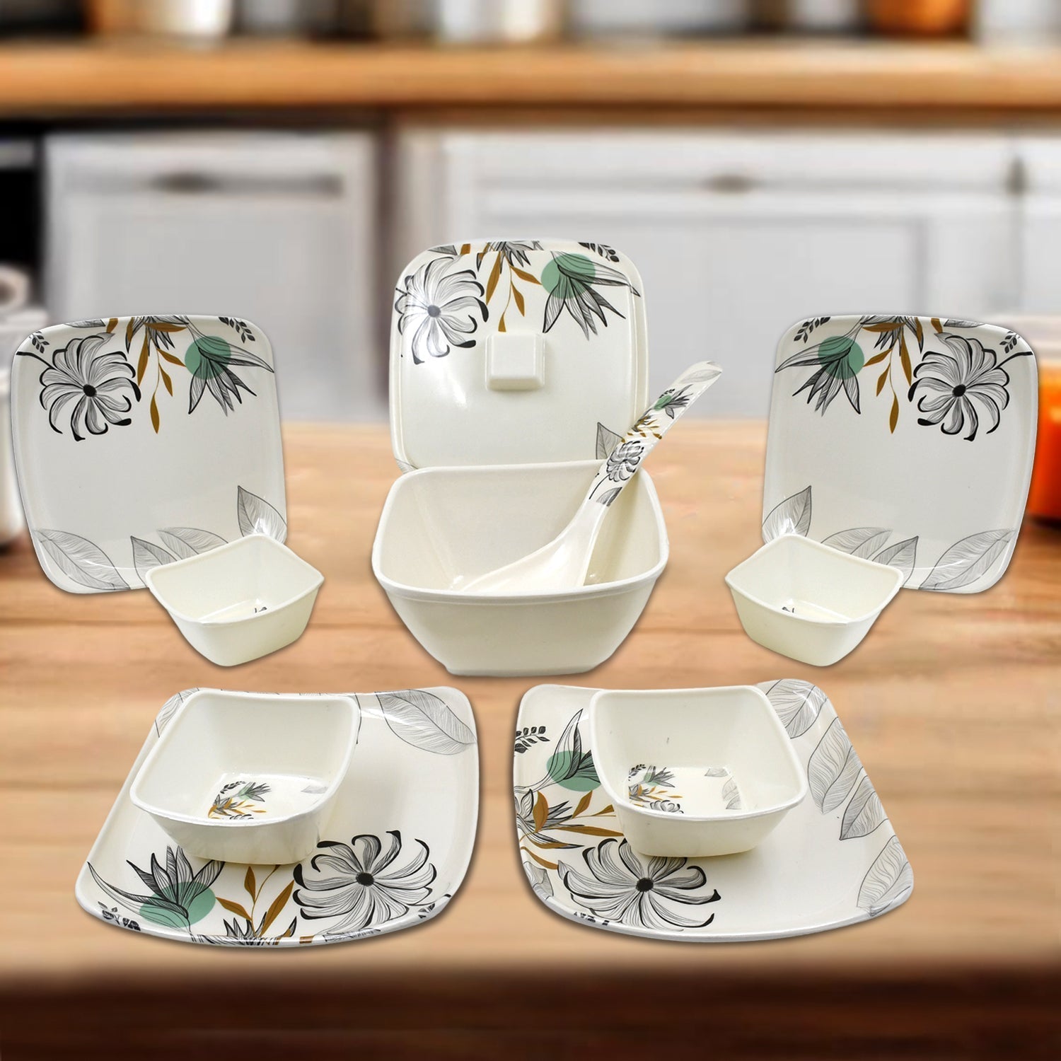 Divine Lunch Tableware Dinner Set (11 Pcs Set) - Grandsell