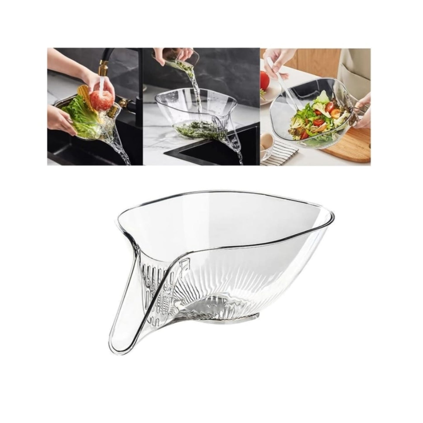Drain Basket Funnel for Kitchen Sink – Multi - Functional Strainer & Food Waste Collector - Grandsell