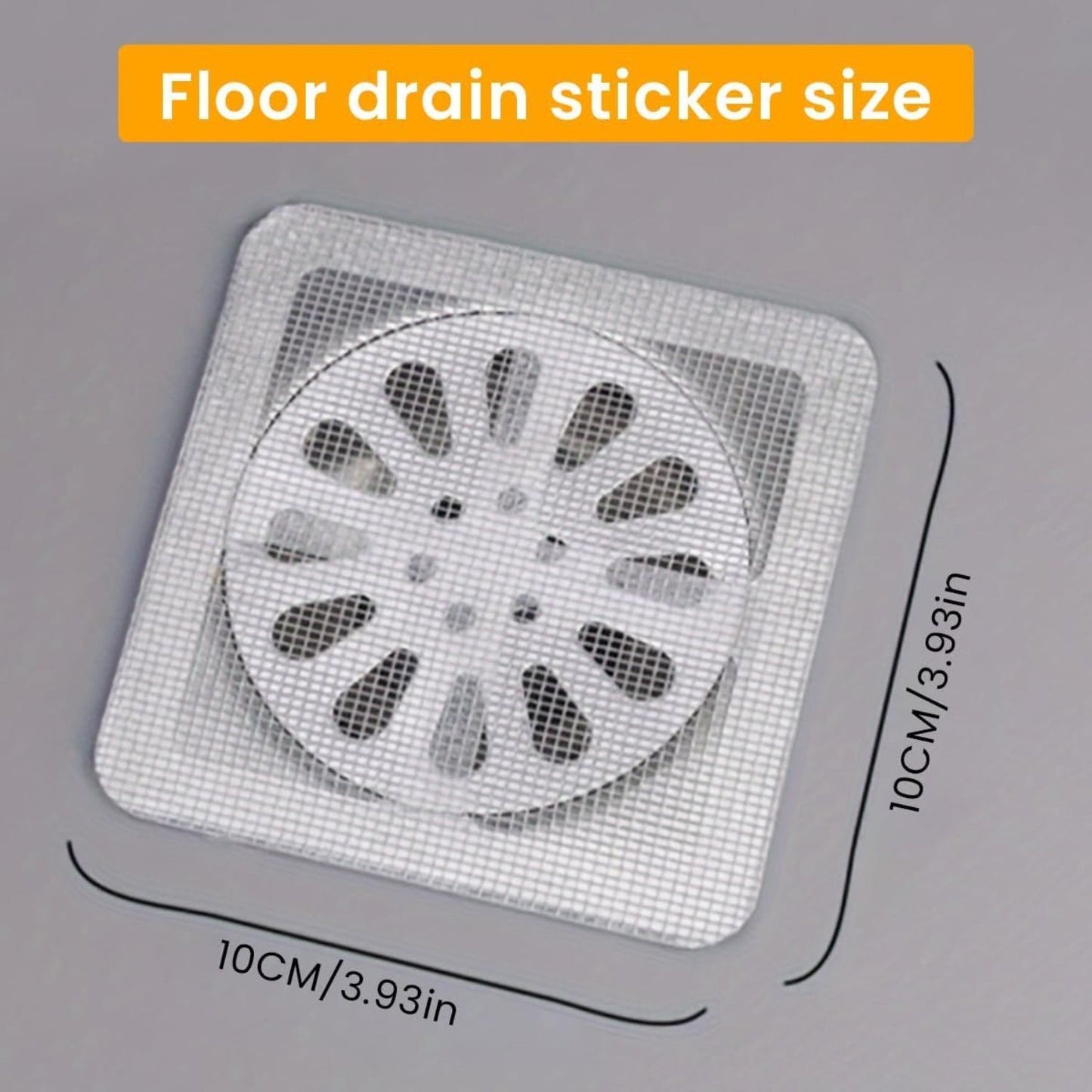 Drain Hair Catcher Waterproof Mesh Stickers (Pack of 10) – Anti-Clog Bathroom & Kitchen Drain Protector - Grandsell