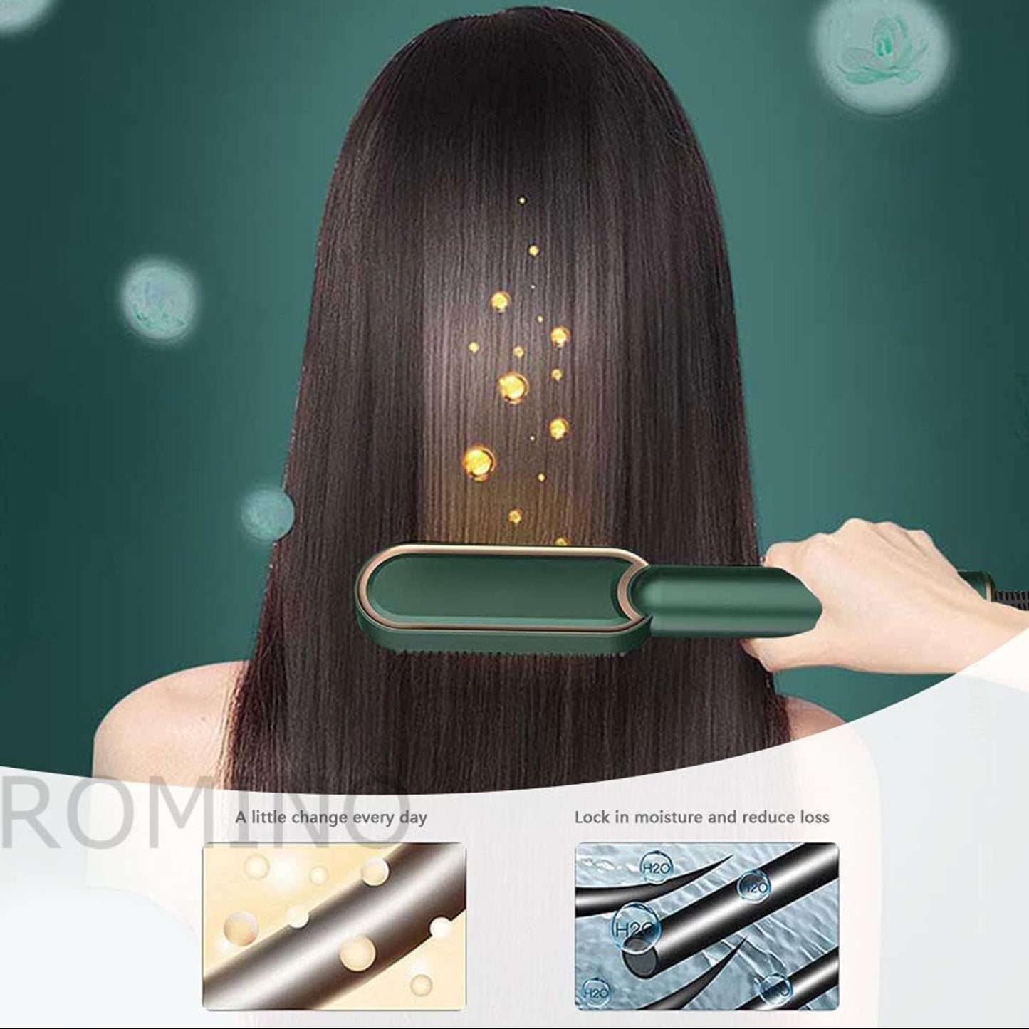 Fast Hair Straightening Comb – Electric Hot Brush for Quick & Smooth Styling - Grandsell