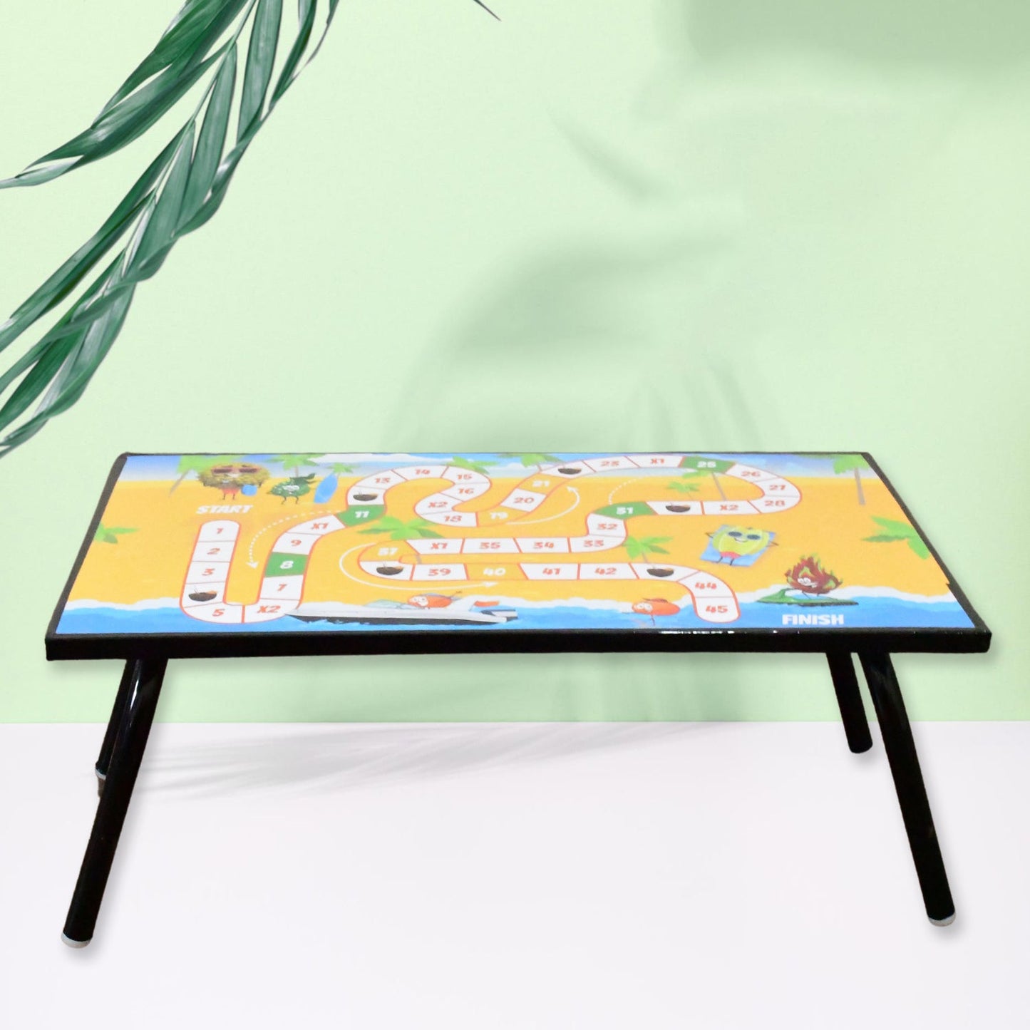 Foldable Multipurpose Mix Design Games Table Board Bed Study Table (48 28 Cm 1 Pc) - Grandsell