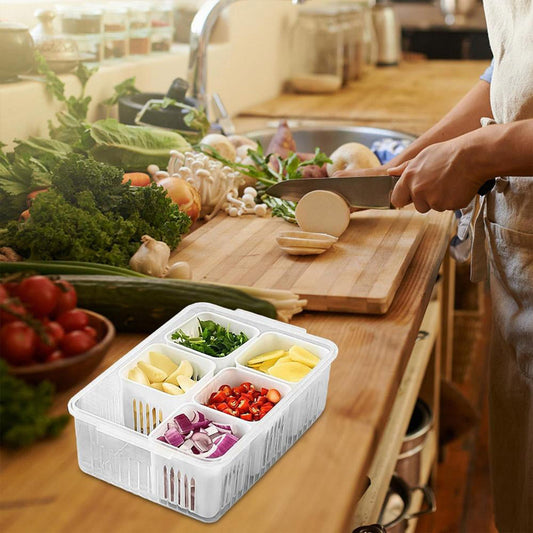 Fridge Storage Boxes Freezer Storage Containers Container For Kitchen Storage Set Storage In Kitchen Vegetable Storage Draining Crisper Refrigerator Food Box (1 Pc) - Grandsell