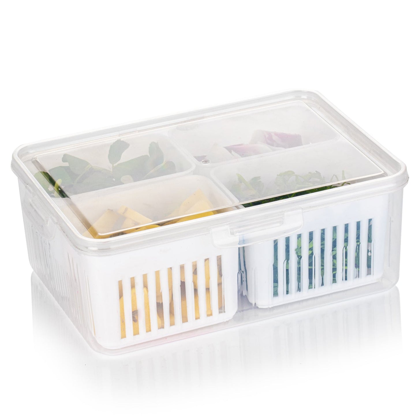 Fridge Storage Boxes Freezer Storage Containers Container For Kitchen Storage Set Storage In Kitchen Vegetable Storage Draining Crisper Refrigerator Food Box (1 Pc) - Grandsell