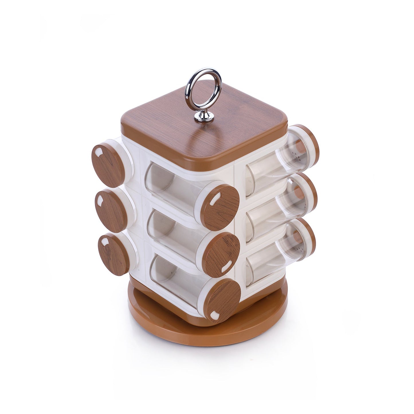 Ganesh 12 - jar Revolving Spice Rack Masala Box - Grandsell