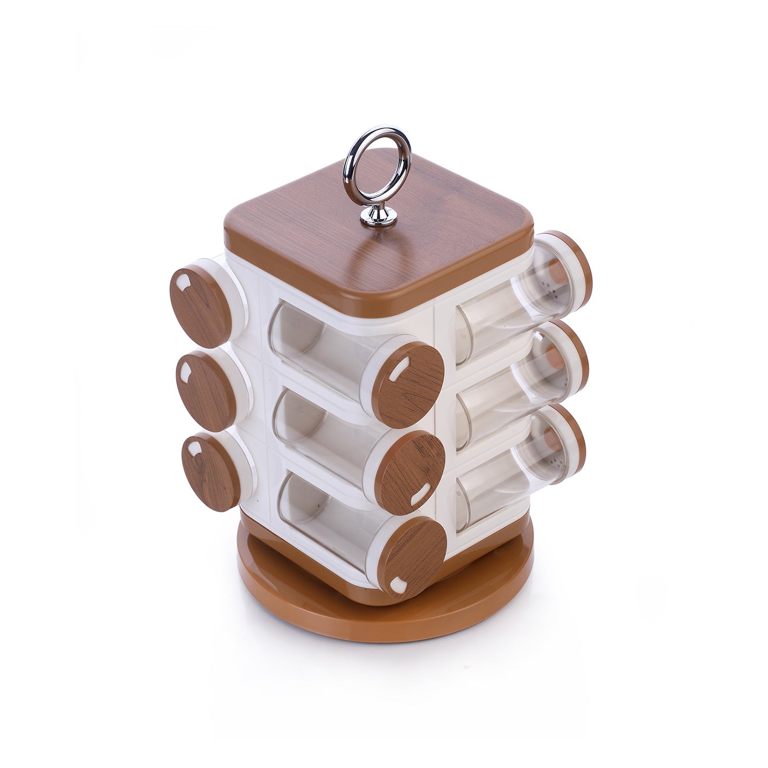 Ganesh 12 - jar Revolving Spice Rack Masala Box - Grandsell