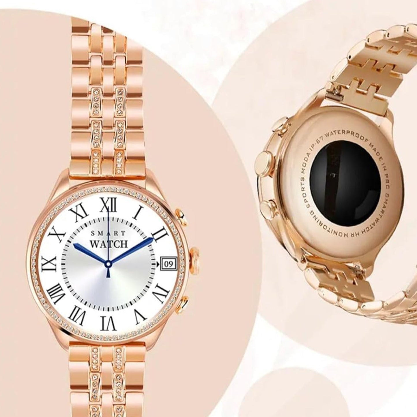 Gen 9 Diamond Strap Latest Edition Smartwatch HD Display 2 Straps Bluetooth Calling Smartwatch for Women's - Grandsell
