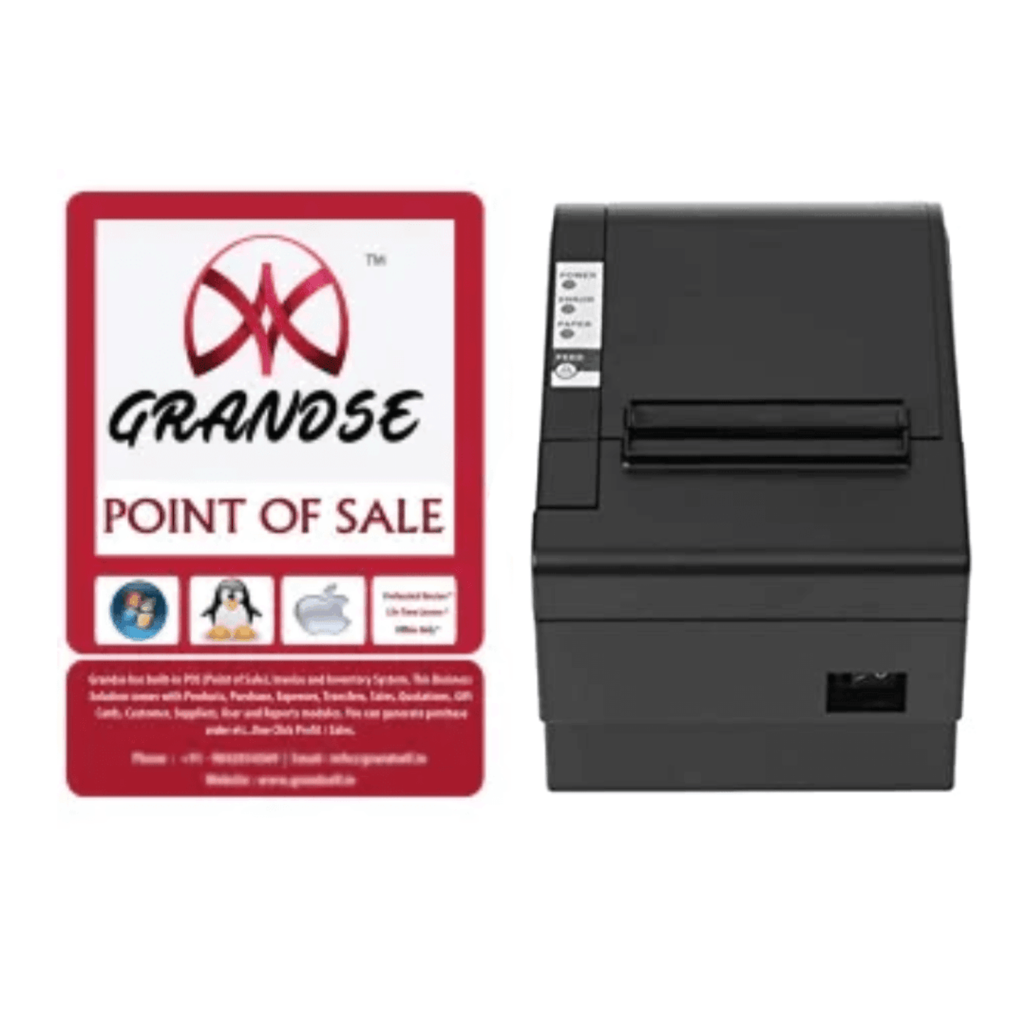Grandse Billing Software with 80 mm POS Printer - Grandsell