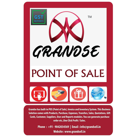 Grandse POS Billing Software with Inventory Management | 3 Month Plan - Grandsell