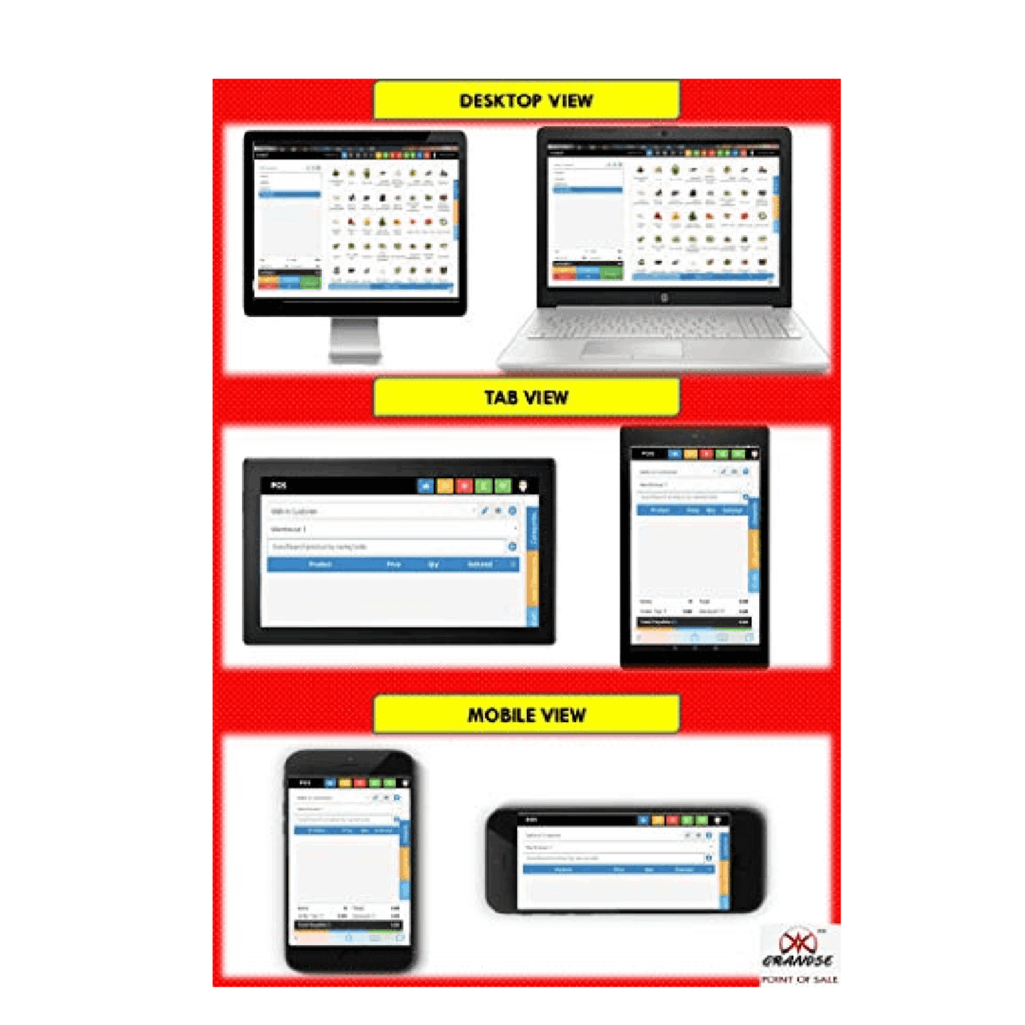 Grandse POS billing software with inventory management online version dashboard interface for retail and business billing system