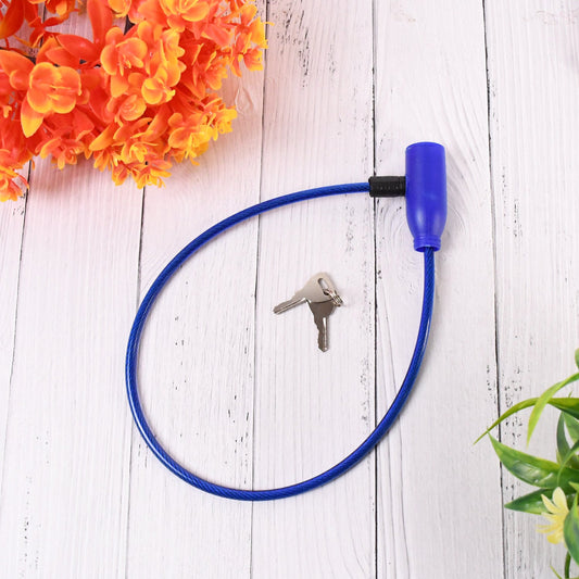 Heavy Duty Multipurpose Steel Cable Safety Lock With 2 Keys (1 Pc) - Grandsell