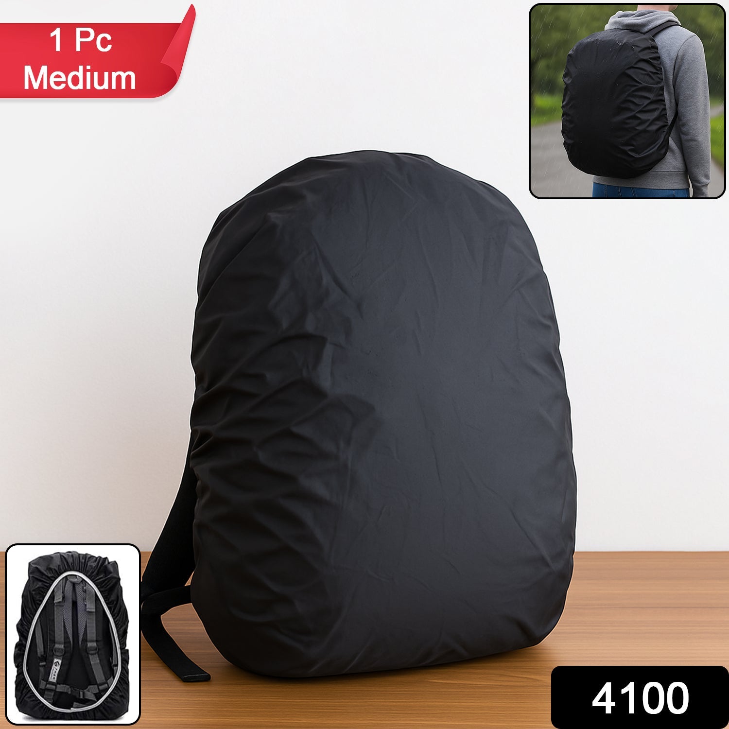Heavy Waterproof Nylon Rain Cover dust Cover - Elastic Adjustable For Laptop Bags And Backpacks School Bag Waterproof Cover Dust Proof Backpack Laptop Bag Cover (1pc) - Grandsell