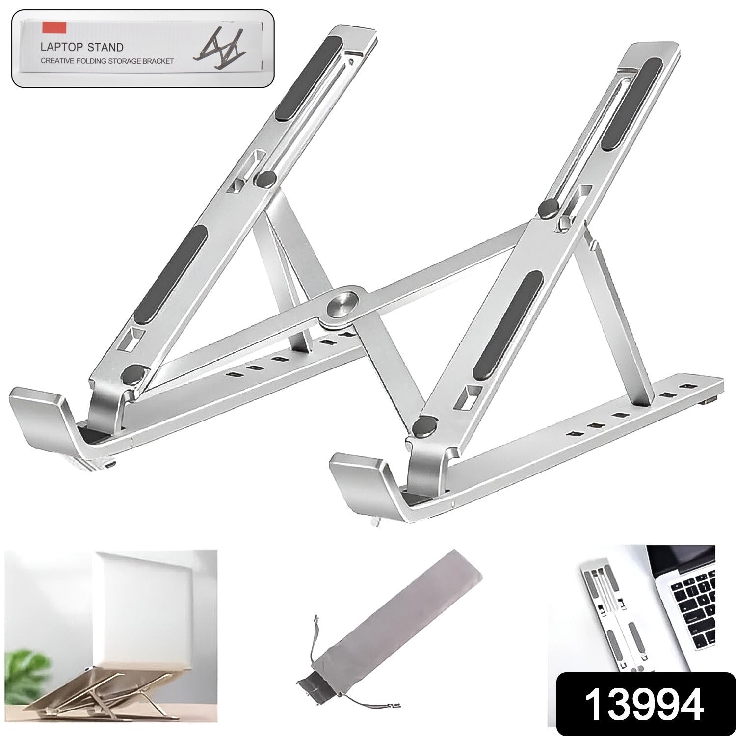 Home Foldable Height Adjustable Laptop Stand (1 Pc) - Grandsell