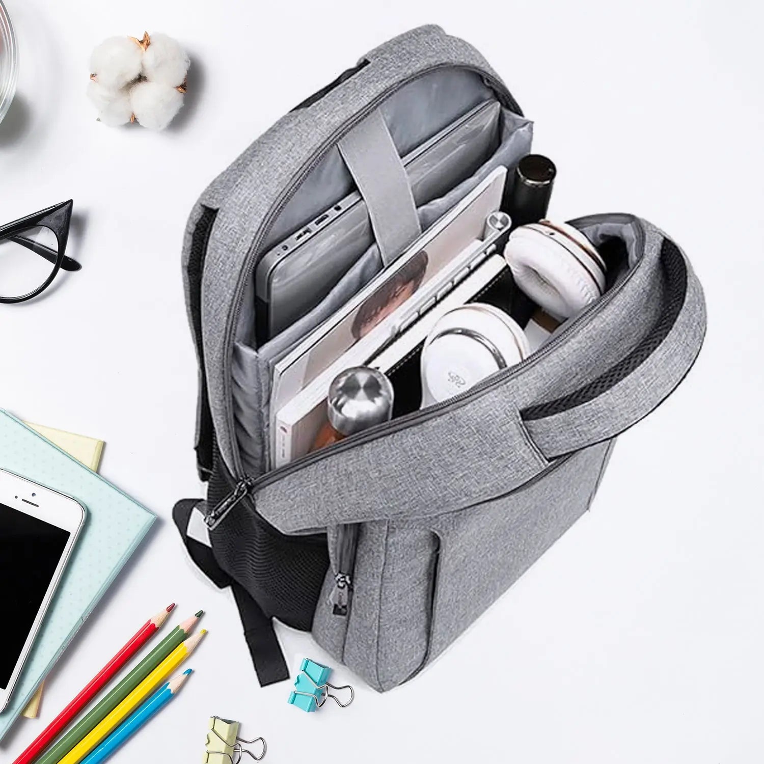 Laptop Bag With Adjustable Shoulder Strap Storage Pockets Lightweight Water - resistant Travel - friendly Bag Office Bag School Bag College Bag Business Bag - Grandsell