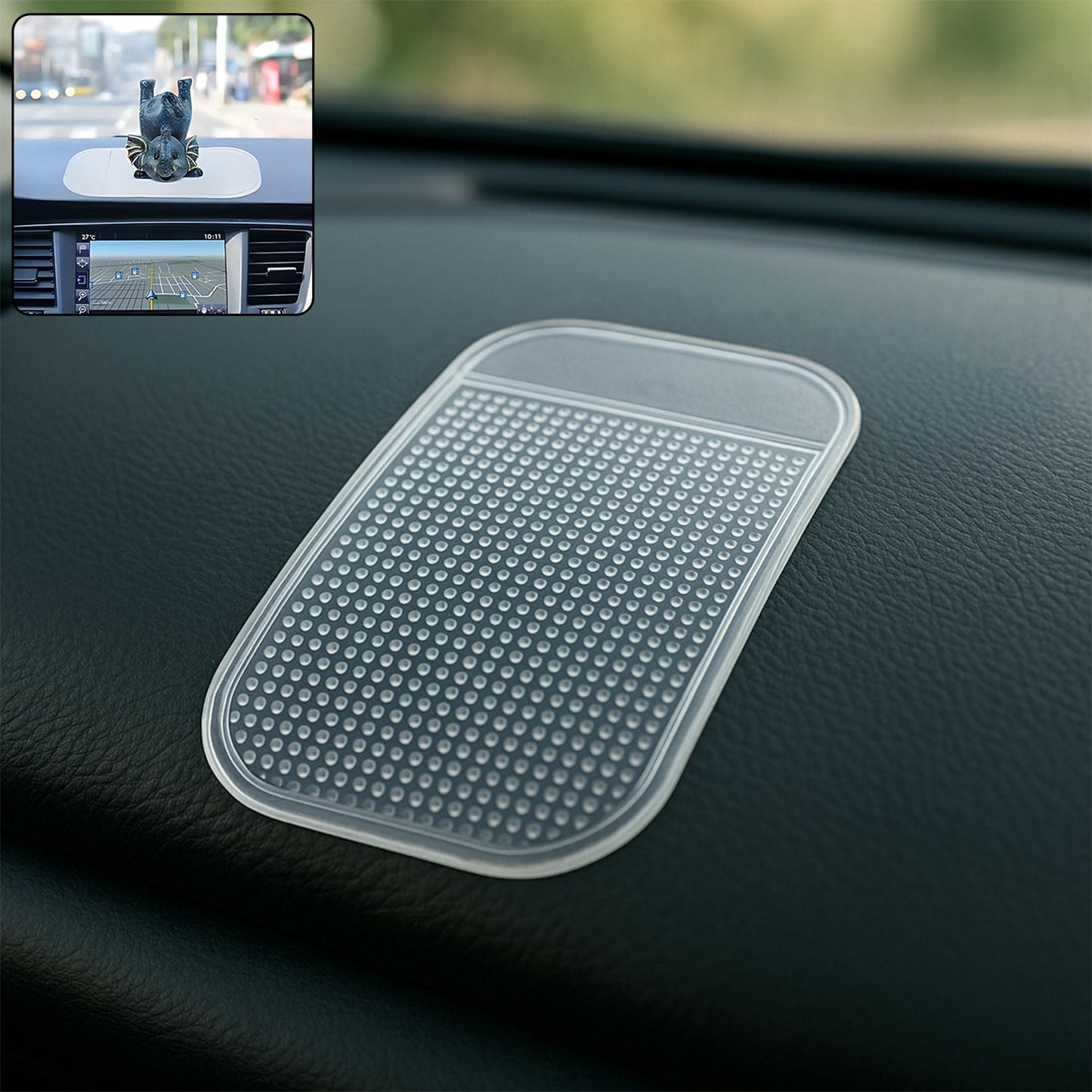 Large Transparent Anti - slip Dashboard Mat For Car (1 Pc) - Grandsell