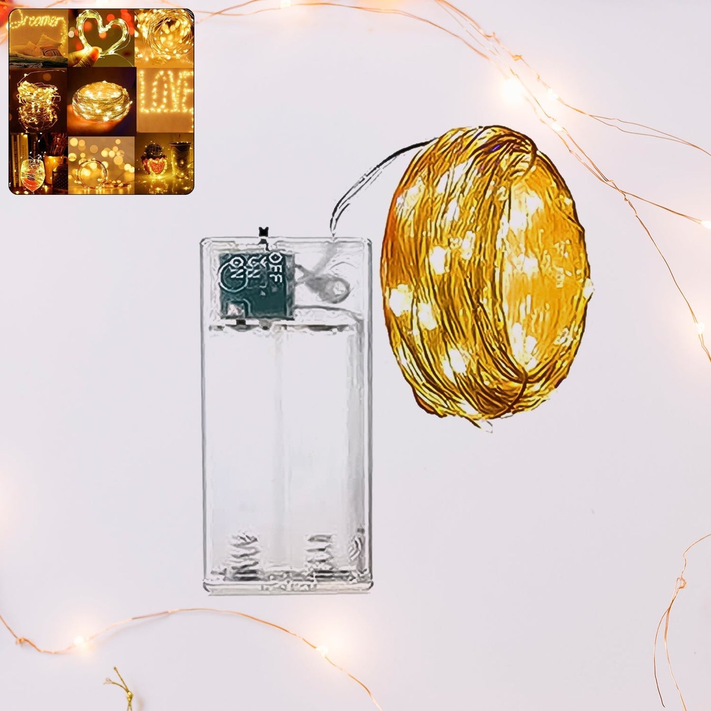 Led Flexible Wire Waterproof Lights For Party (2aa Battery Operated Battery Not Included) - Grandsell