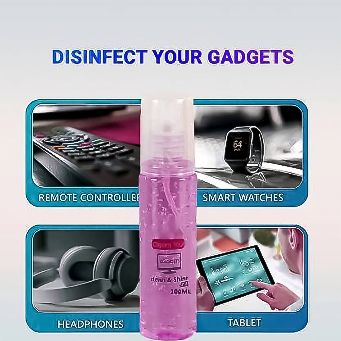 Liquid Gadget Screen Cleaning Spray 100ml for Mobile, Laptop & LED Screens | Anti - Smudge Screen Cleaner Solution with Microfiber Cleaning Formula - Grandsell