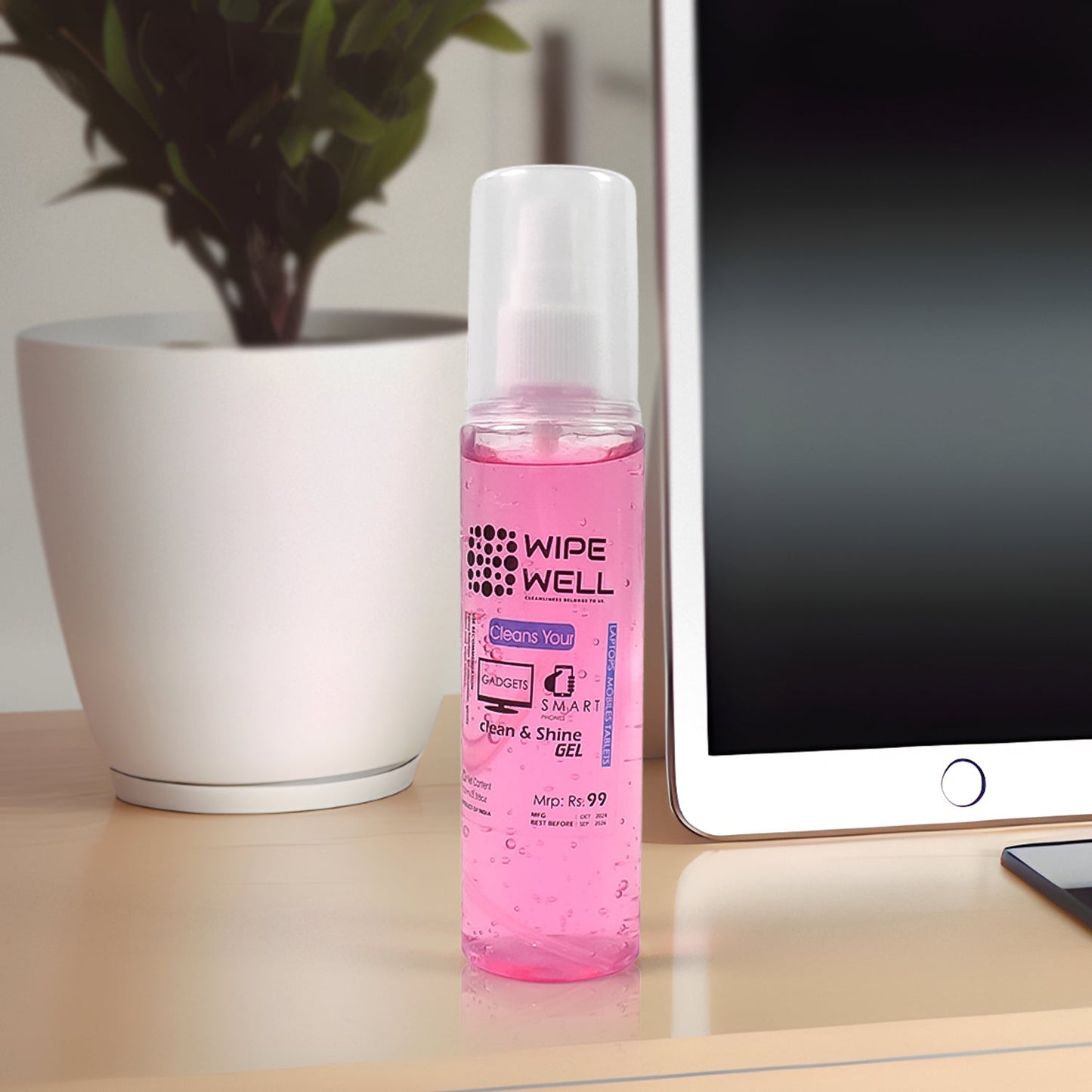 Liquid Gadget Screen Cleaning Spray 100ml for Mobile, Laptop & LED Screens | Anti - Smudge Screen Cleaner Solution with Microfiber Cleaning Formula - Grandsell
