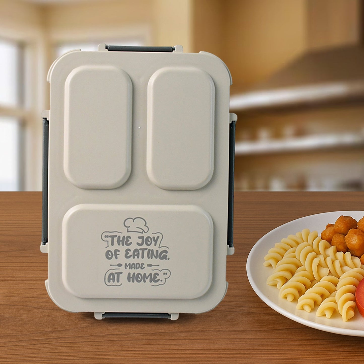 Lunch Box (200 Ml Each Container) With Attractive Stand - 4 Pcs - Grandsell
