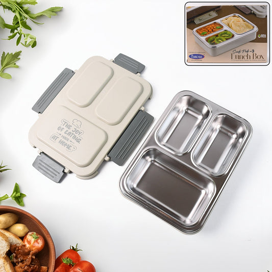 Lunch Box (200 Ml Each Container) With Attractive Stand - 4 Pcs - Grandsell