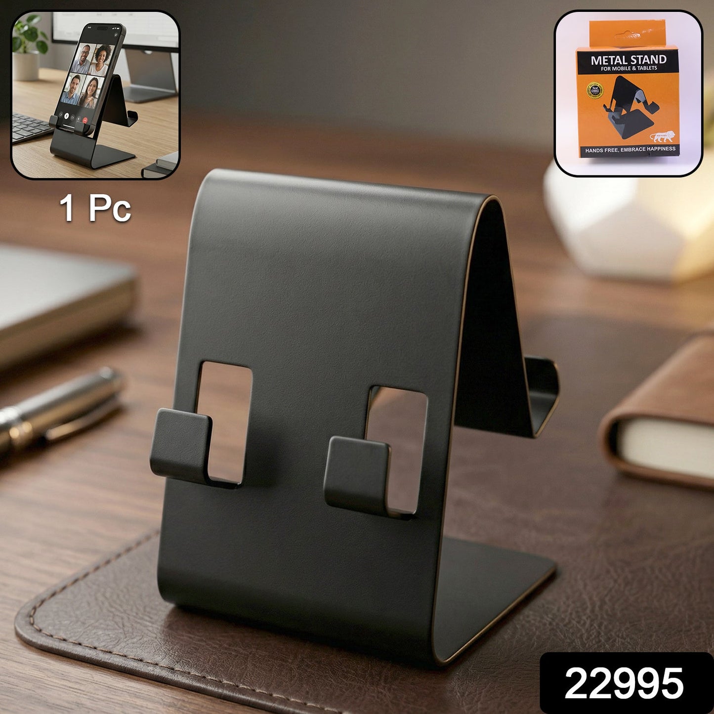 Metal Mobile Phone Tablet Stand (1 Pc Black Color) - Grandsell