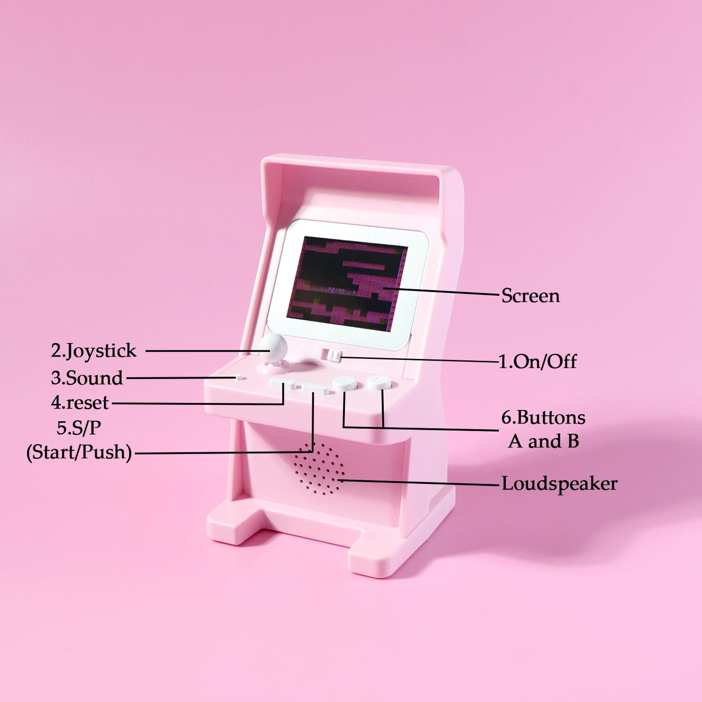 Mini Retro Arcade Gaming Console With 120 Built - in Classic Games - Grandsell