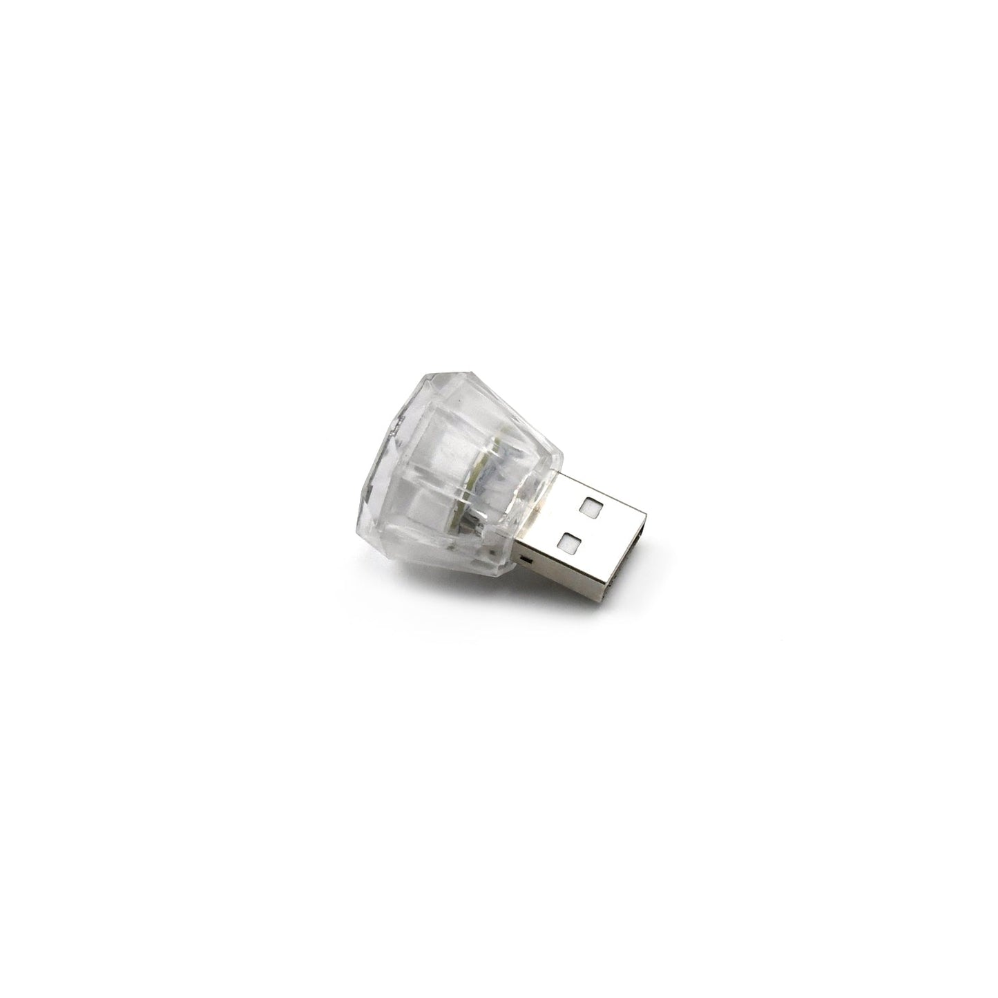 Mix Color Diamond Shape Car Mini Usb Led Environmental Lights For Car And Home Decoration Led Light Mini Usb Led Night Lights Car Interior Atmosphere Lamp Car Light(White - color) - Grandsell