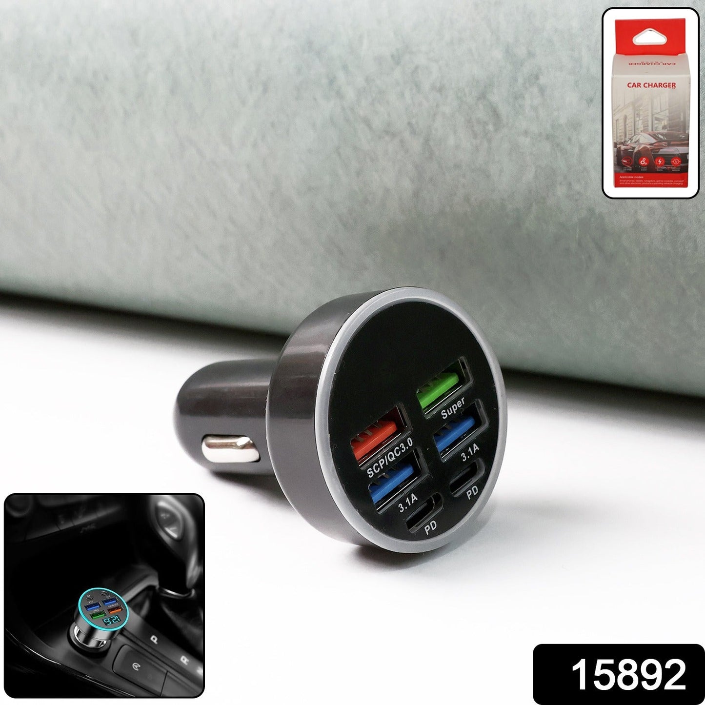 Multi - port Fast Car Charger For 12v24v Vehicles 4 - usb Smart Adapter - Grandsell