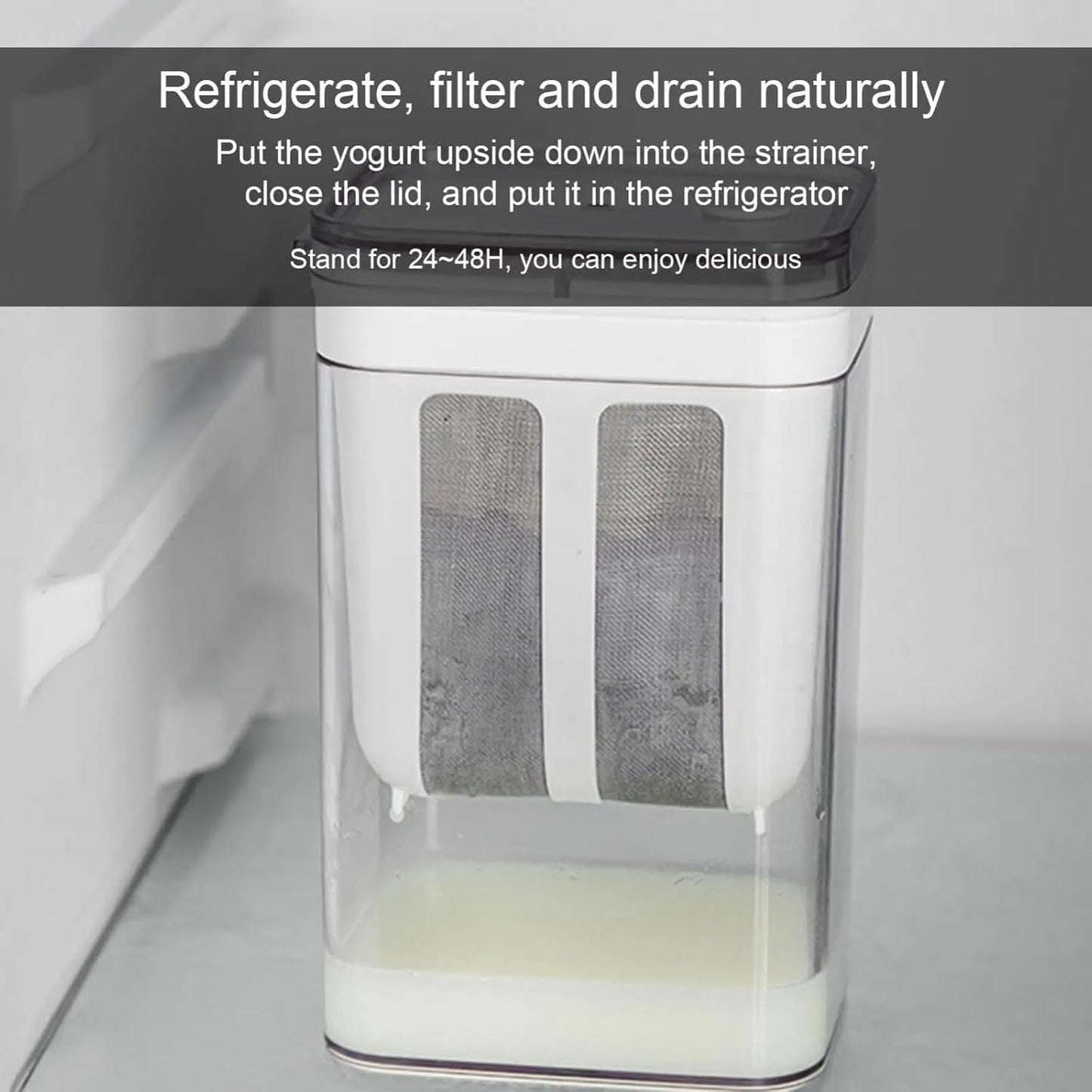 Multifunctional Yogurt Filter with Fine Mesh Strainer – Greek Yogurt & Hung Curd Maker | Grandsell - Grandsell
