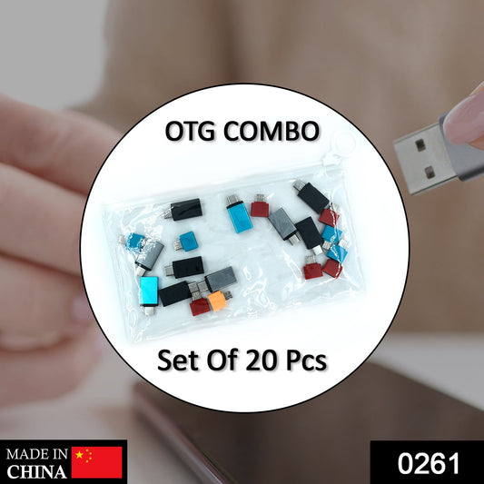 Otg Type C Usb To Micro Usb Adapter For Android Mobile Smart Phones Tablets With Zip Pouch (Pack Of 20) - Grandsell