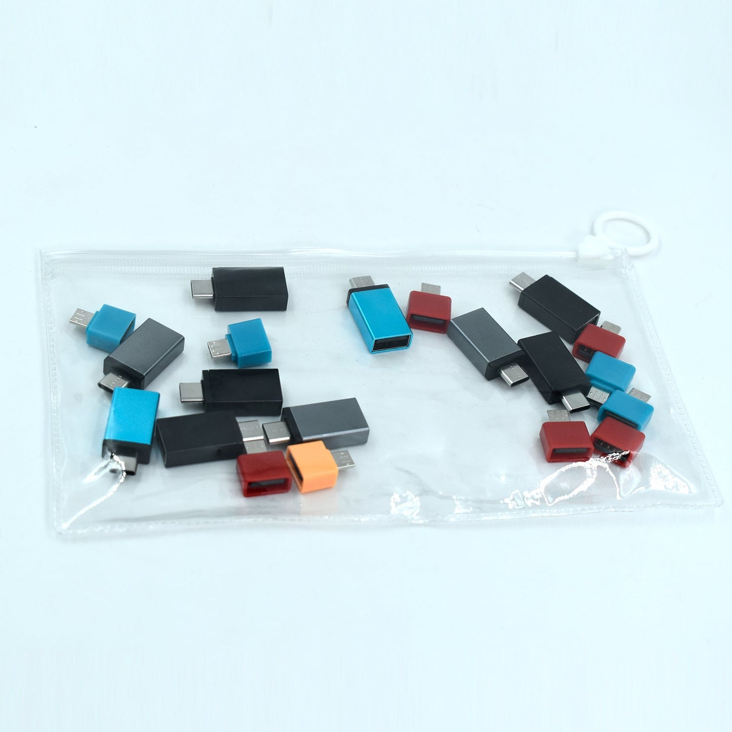 Otg Type C Usb To Micro Usb Adapter For Android Mobile Smart Phones Tablets With Zip Pouch (Pack Of 20) - Grandsell