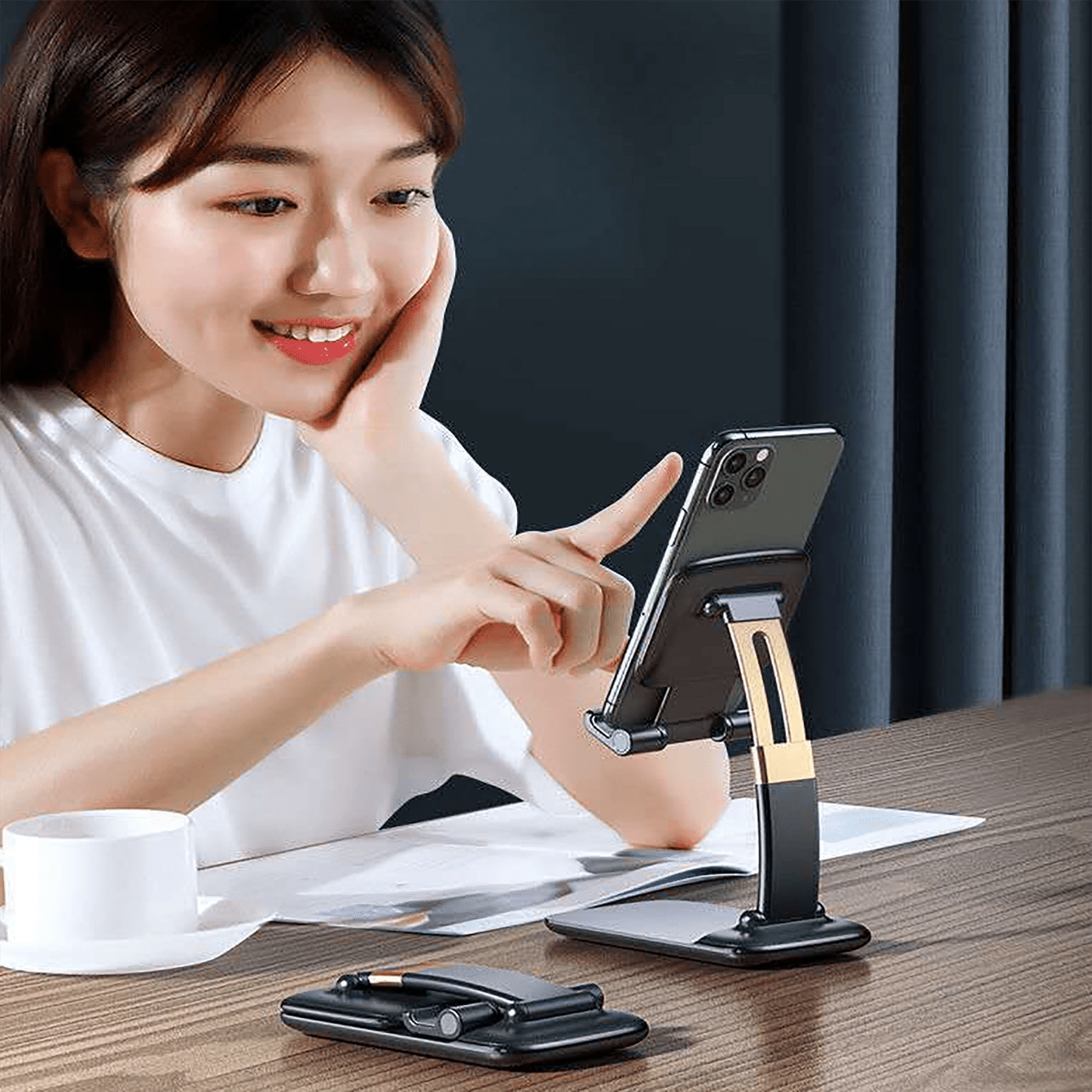 Phone Holder For Table Foldable Universal Mobile Stand For Desk - Grandsell