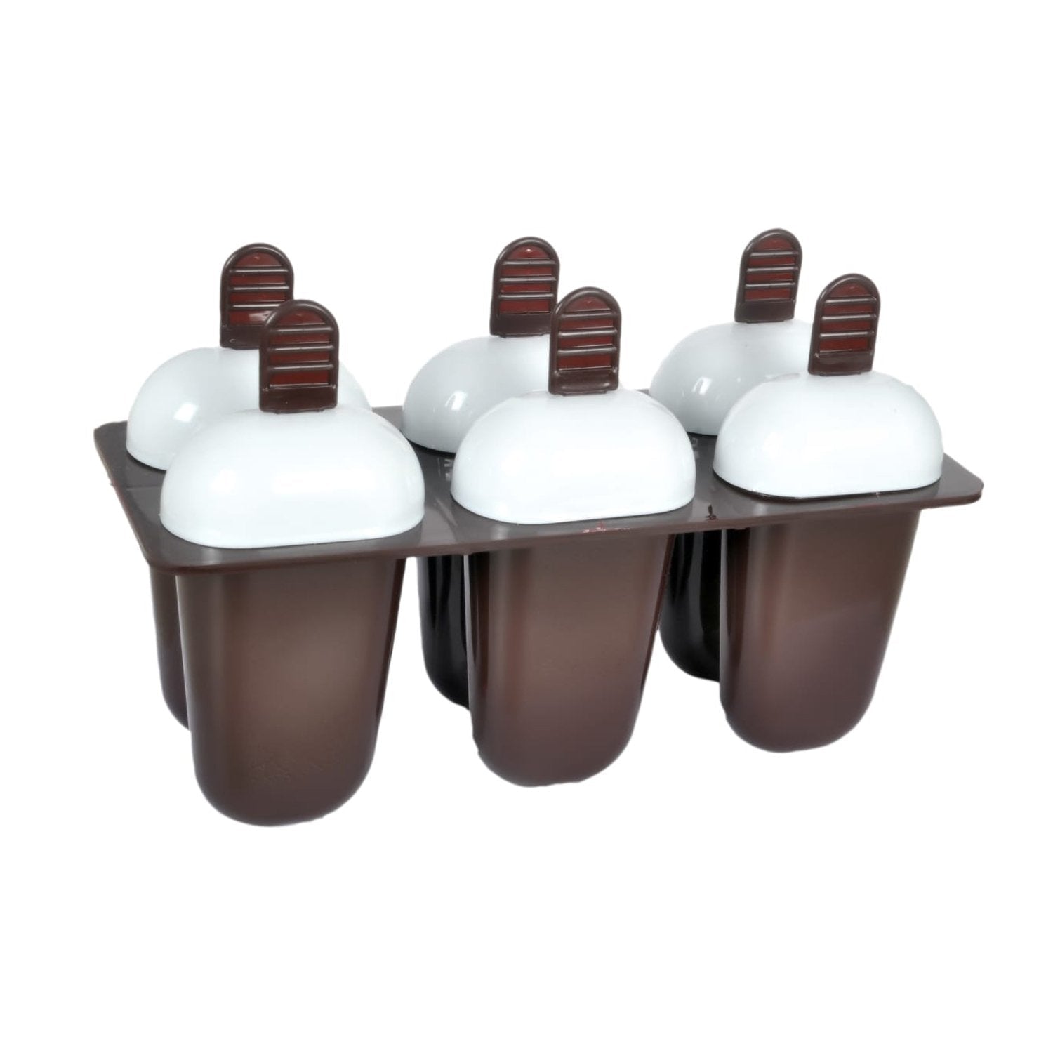 Plastic Ice Candy Maker Kulfi Maker Moulds Set With 6 Cups (Multicolour) - Grandsell