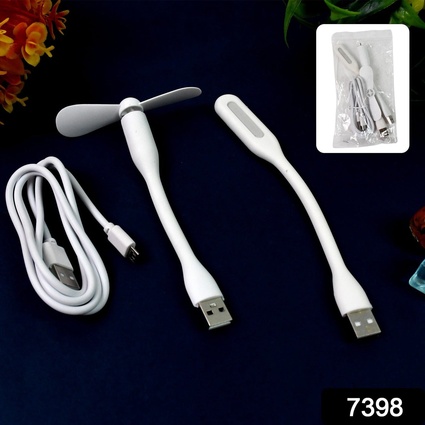 Portable Mini Usb Fan Usb Light Micro Usb Cable (3 Pcs Set) - Grandsell