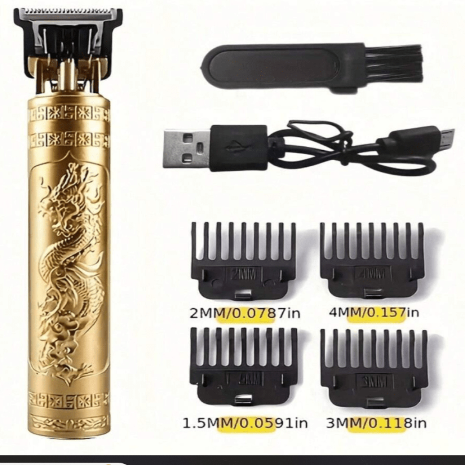 Professional Electric Hair Clipper with Dragon Design ( PACK OF 1 ) - Grandsell