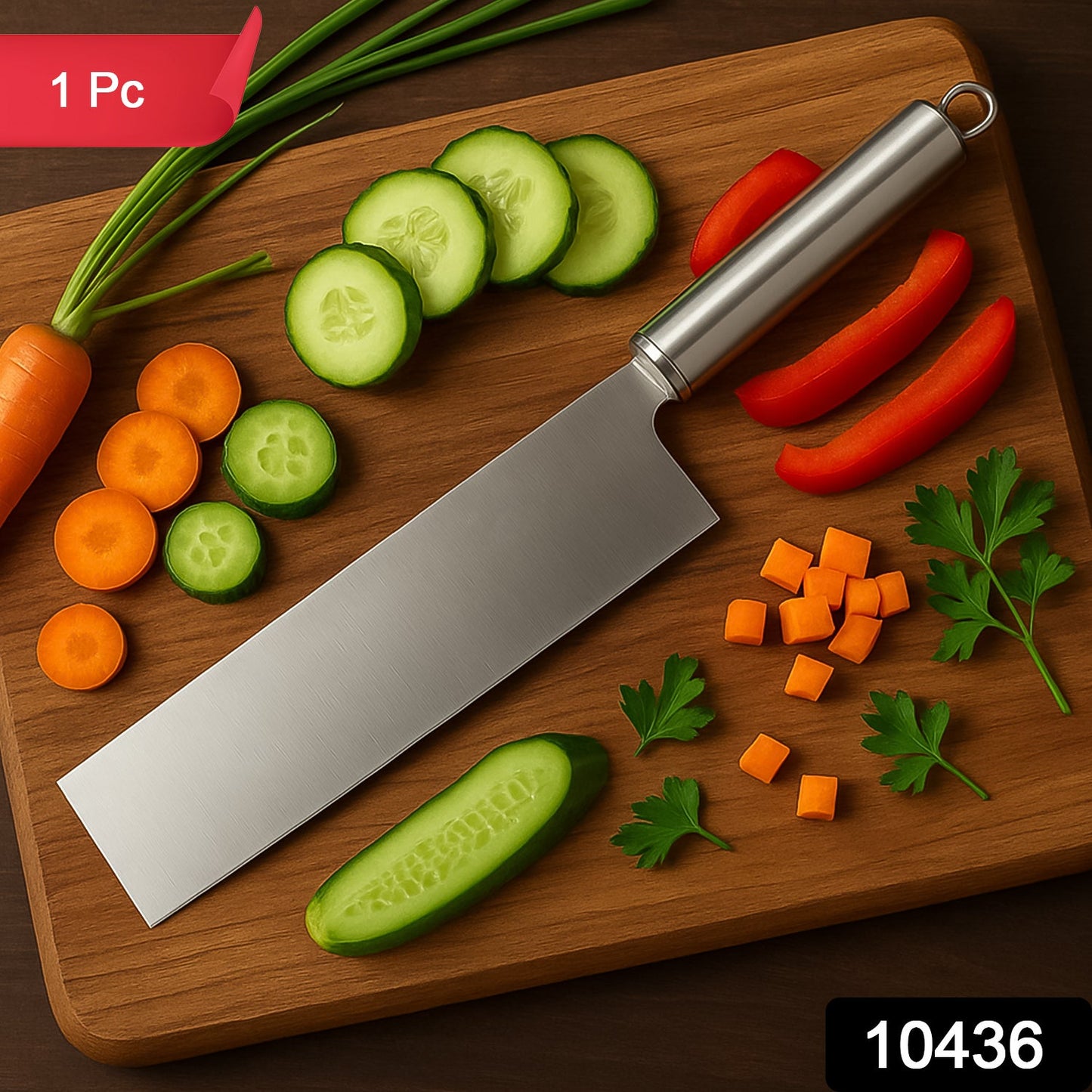 Professional - grade Stainless Steel Vegetable Cleaver Knife 1 Pc - Grandsell