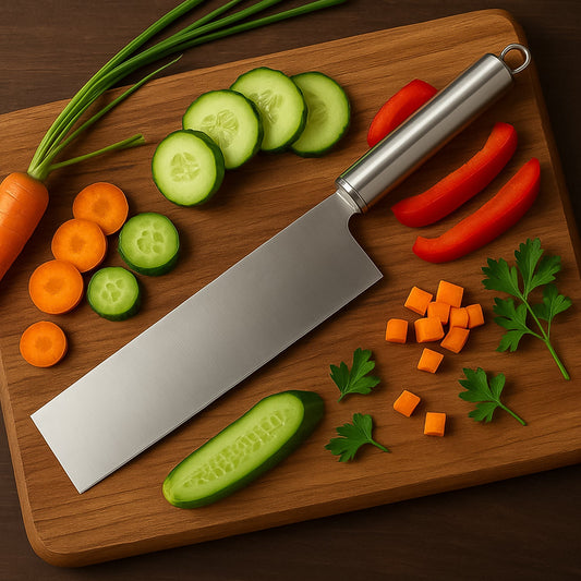 Professional - grade Stainless Steel Vegetable Cleaver Knife 1 Pc - Grandsell