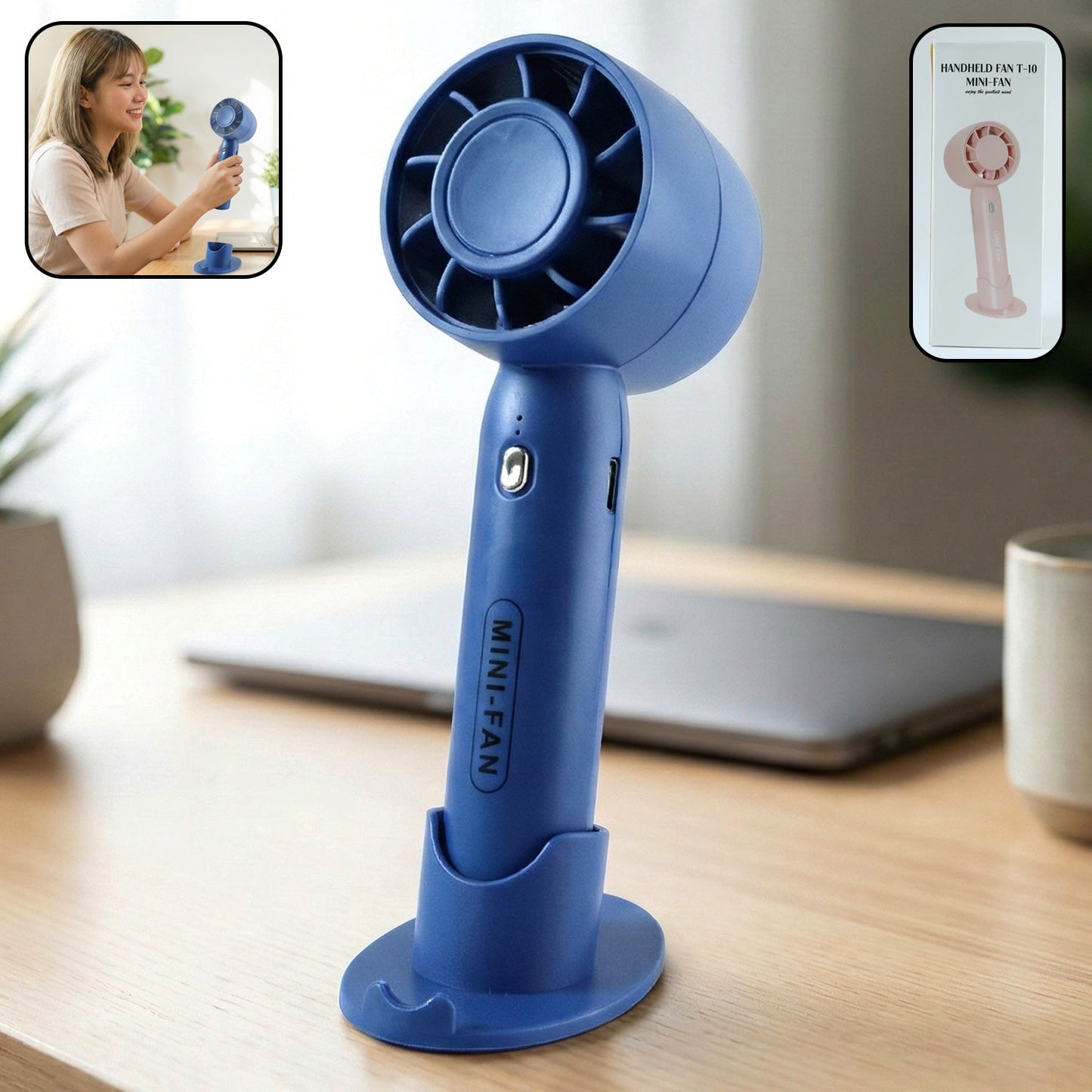 Rechargeable Mini Handheld Fan (1 Pc) - Grandsell