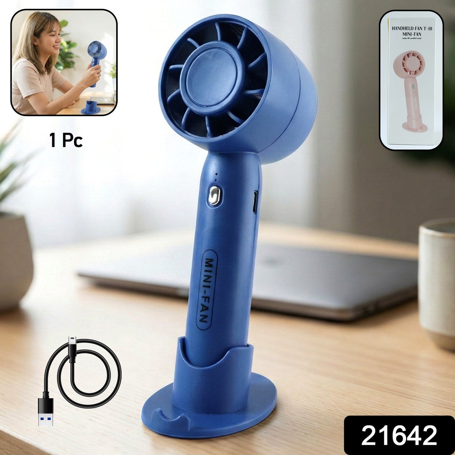 Rechargeable Mini Handheld Fan (1 Pc) - Grandsell