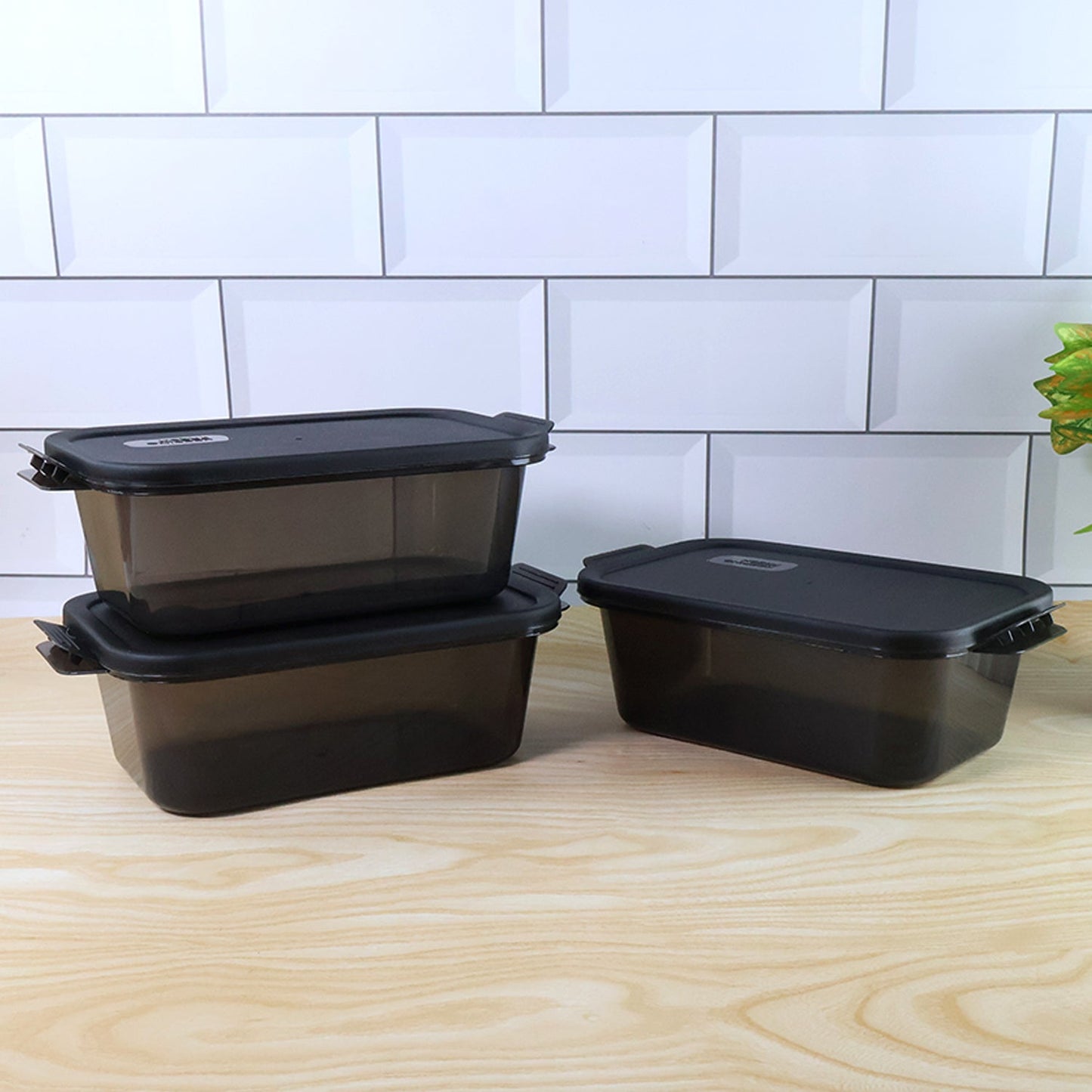 Rectangular Food Storage Containers - (3 Pc Set) - Grandsell