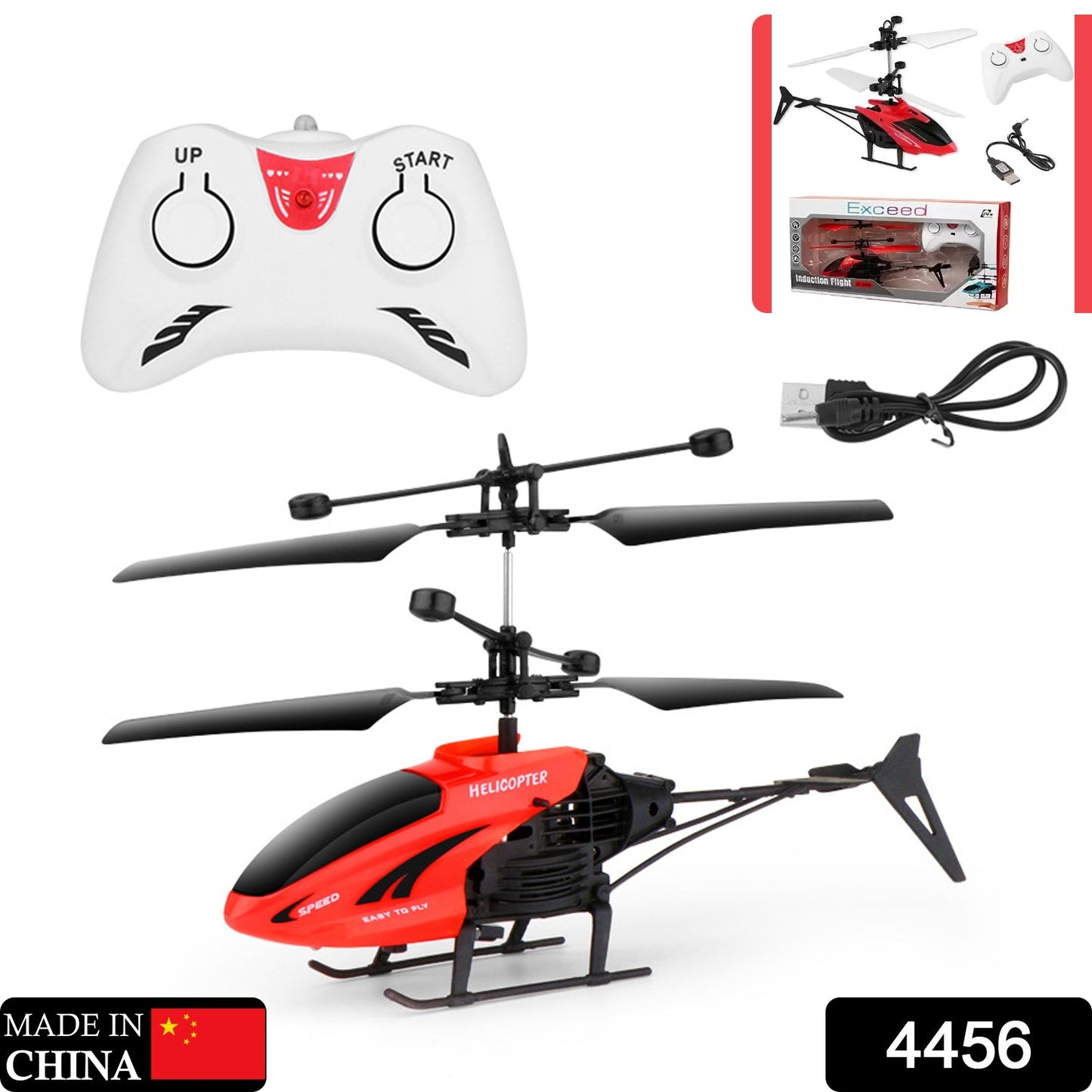 Remote Control Helicopter With Usb Chargeable Cable For Boy And Girl Children (Pack Of 1) - Grandsell