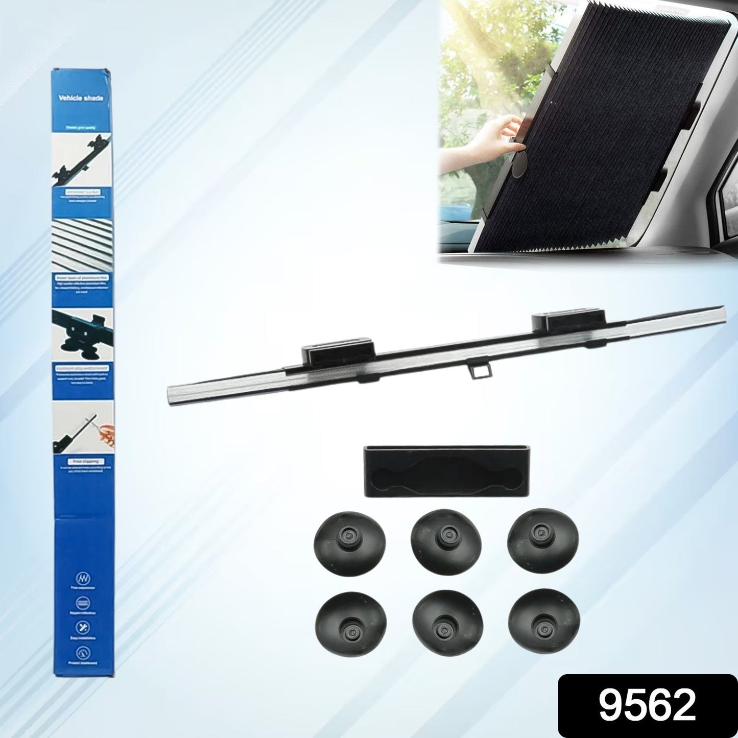 Retractable Long Foldable Windshield Sun Shade For Car (1 Set) - Grandsell