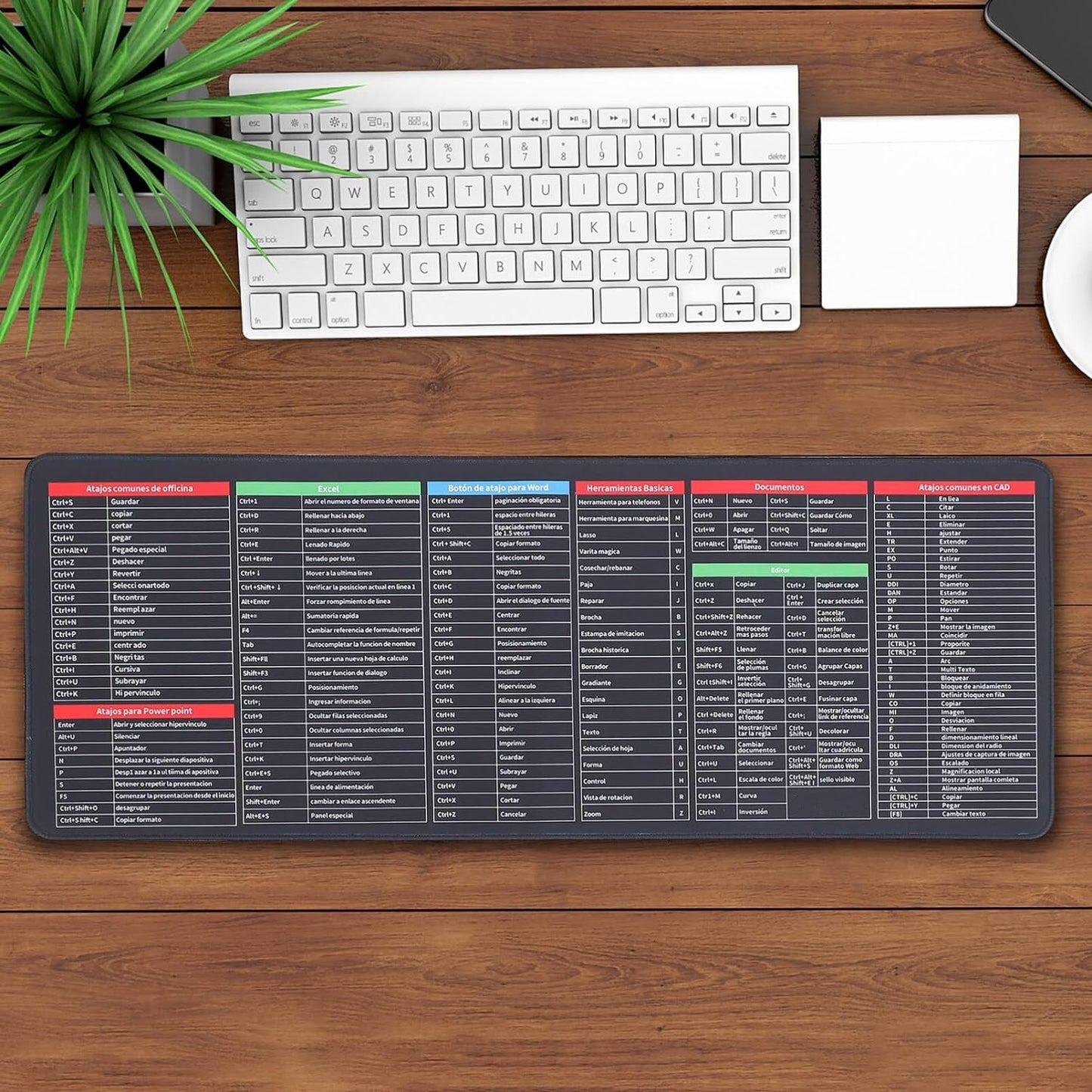 Shortcut Keyboard Mat Mouse Pad Mat Mouse Pads For Desk Quick Key Super Large Anti - slip Keyboard Pad Desk Accessories Desktop Mouse Pad Office Oversized Big Mouse Pad Rubber (8030 Cm) - Grandsell