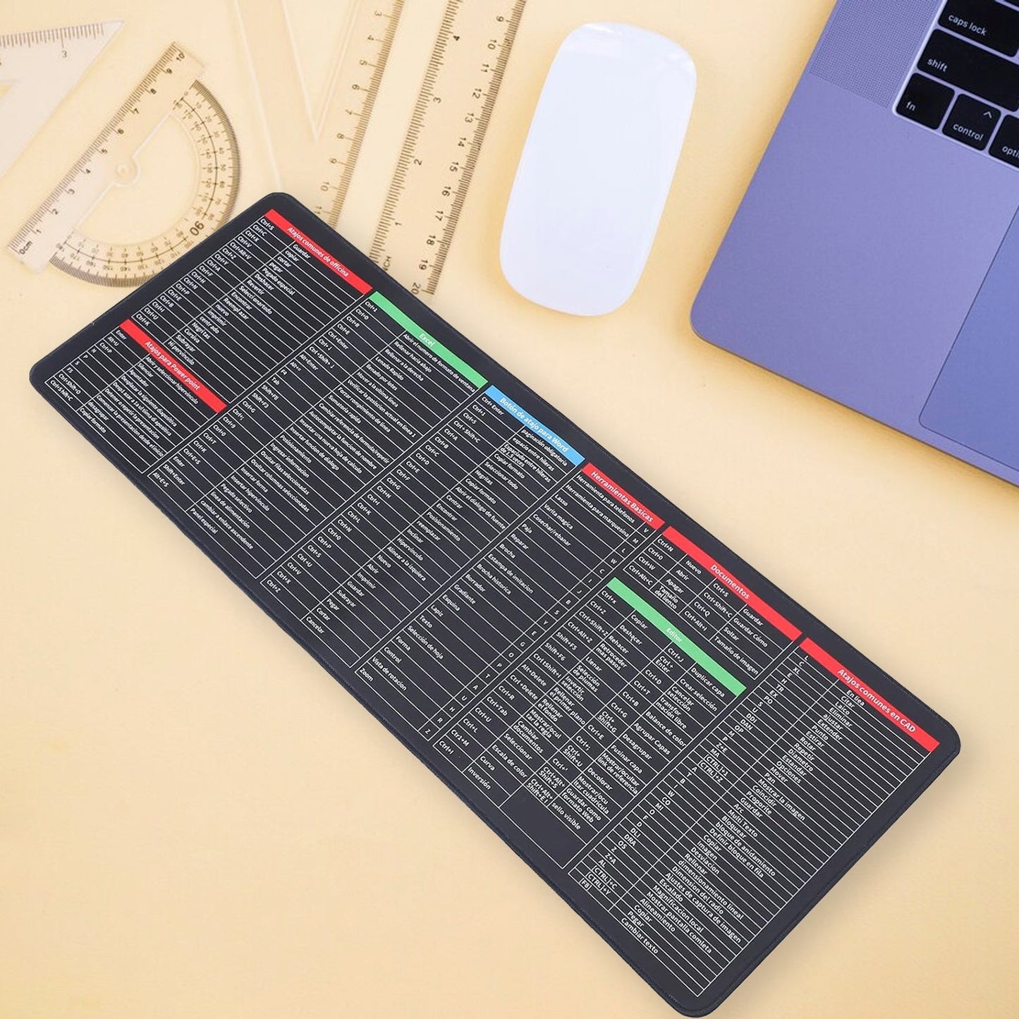 Shortcut Keyboard Mat Mouse Pad Mat Mouse Pads For Desk Quick Key Super Large Anti - slip Keyboard Pad Desk Accessories Desktop Mouse Pad Office Oversized Big Mouse Pad Rubber (8030 Cm) - Grandsell