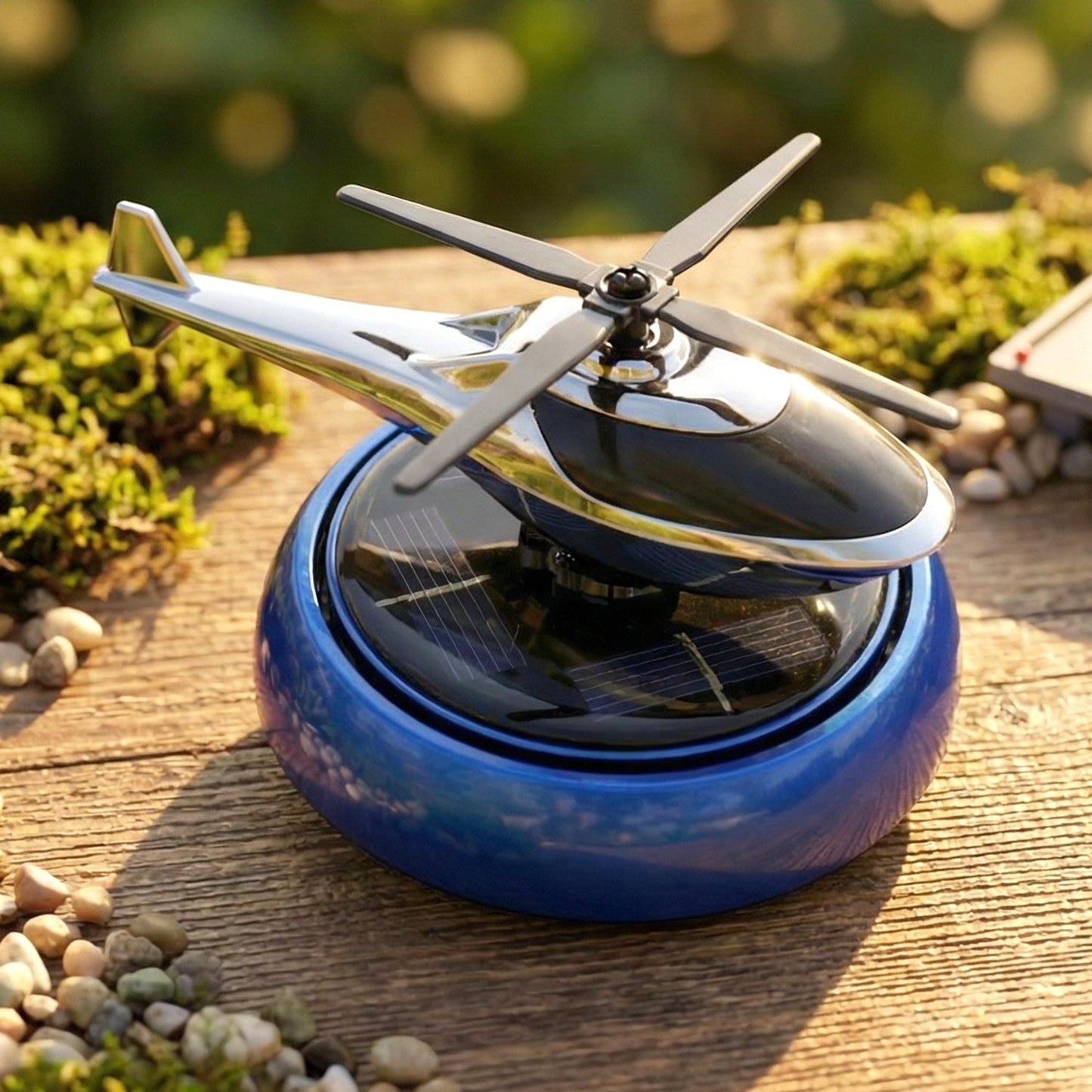 Solar Helicopter Car Dashboard Air Freshener Rotating Perfume Decor - Grandsell